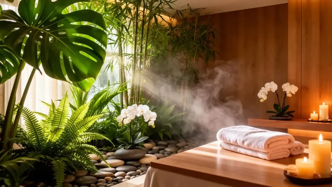 a calm, candlelit treatment room